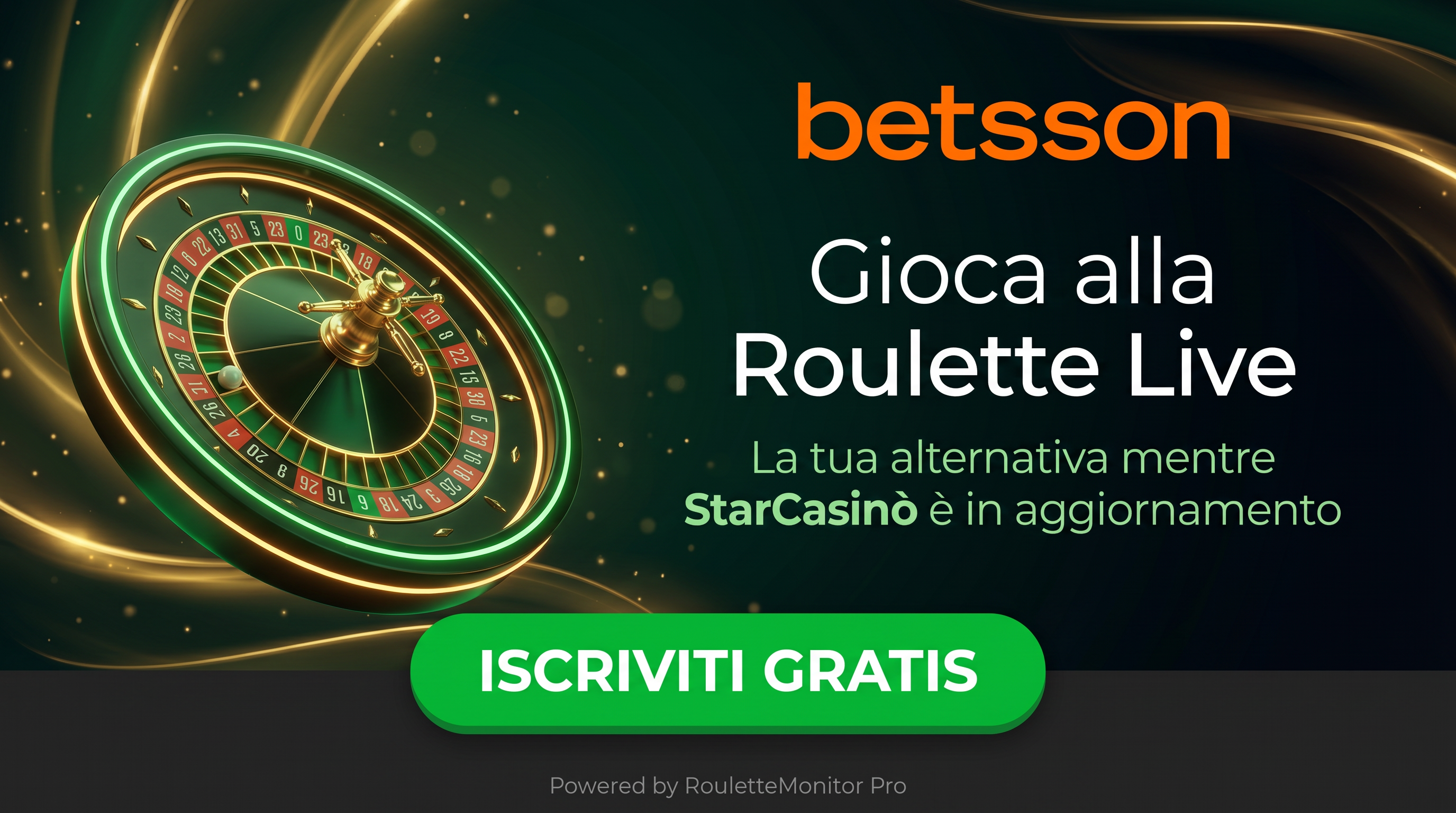 Betsson Roulette Live - Alternativa a StarCasinò
